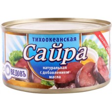 Сайра Тихоокеанская натуральная, 230/250г в магазинах Лента