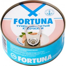 Тунец FORTUNA кусочки в собственном соку, 185г в магазинах Лента