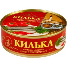 Килька KEANO в томатном соусе с чили, обжаренная, 240г в магазинах Лента