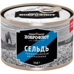 Сельдь ДОБРОФЛОТ Тихоокеанская натуральная, 245г Сельдь ДОБРОФЛОТ Тихоокеанская натуральная, 245г