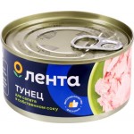 Тунец для салата ЛЕНТА в собственном соку, 185г Тунец для салата ЛЕНТА в собственном соку, 185г
