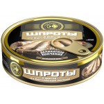 Шпроты ЗНАК КАЧЕСТВА в масле, из балтийской кильки, 160г Шпроты ЗНАК КАЧЕСТВА в масле, из балтийской кильки, 160г