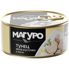 Тунец МАГУРО филе в масле, 170г в магазинах Лента