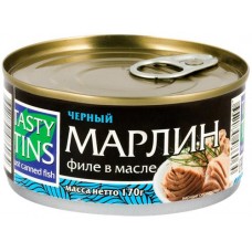 Марлин TASTY TINS натуральный в масле, филе, 170г в магазинах Лента