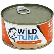 Тунец желтоперый WILD TUNA филе в масле, 185г в магазинах Лента