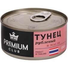 Тунец PREMIUM CLUB в масле, рубленый, 185г в магазинах Лента Тунец PREMIUM CLUB в масле, рубленый, 185г в магазинах Лента