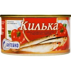 Килька неразделанная, в томатном соусе, 240г в магазинах Лента