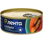 Килька ЛЕНТА обжаренная, в остром томатном соусе, 240г