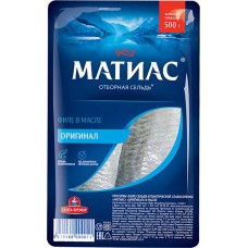 Сельдь слабосоленая МАТИАС филе, 500г в магазинах Лента