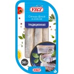 Сельдь VICI Традиционное, филе в масле, 240г