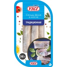Сельдь VICI Традиционное, филе в масле, 240г в магазинах Лента