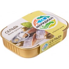 Сельдь МЕРИДИАН Дингли филе-кусочки в белом вине, 115г в магазинах Лента