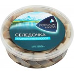 Сельдь РУССКОЕ МОРЕ филе-кусочки в масле, 500г
