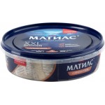 Сельдь слабосоленая САНТА БРЕМОР Матиас XXL Отборный, филе-кусочки в масле с пряностями, 400г