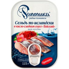 Сельдь РАПТИКА По-исландски, филе-кусочки в кисло-сладком соусе Тайский, 115г в магазинах Лента