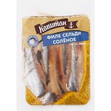 Сельдь соленая КАПИТАН филе, 200г в магазинах Лента