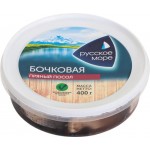 Сельдь Тихоокеанская пряного посола РУССКОЕ МОРЕ Бочковая жирная, кусочки, 400г