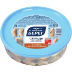 Пресервы: Сельдь БАЛТИЙСКИЙ БЕРЕГ атлантическая филе-кусочки слабосоленая в масле с ароматом дыма «По-царски» 0,4 кг.