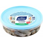 Пресервы: Сельдь БАЛТИЙСКИЙ БЕРЕГ атлантическая филе-кусочки слабосоленая в масле с укропом  По-царски  0,4 кг.