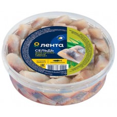 Сельдь ЛЕНТА Матье, филе-кусочки в масле, 400г в магазинах Лента