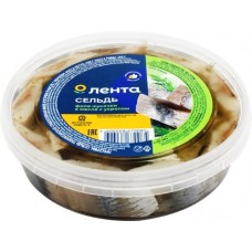 Сельдь ЛЕНТА Матье, филе-кусочки с укропом в масле, 400г в магазинах Лента