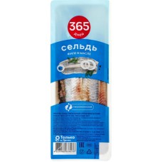 Сельдь слабосоленая 365 ДНЕЙ филе в масле, 200г в магазинах Лента