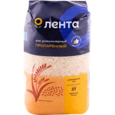 Рис длиннозерный ЛЕНТА пропаренный 1-й сорт, 900г в магазинах Лента