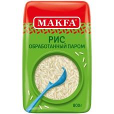 Рис длиннозерный MAKFA пропаренный, 800г в магазинах Лента