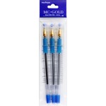 Набор шариковых ручек MUNHWA MC Gold 0,5мм синий Арт. 239439,BMC-02/3, 3шт
