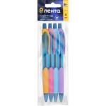 Набор шариковых ручек ЛЕНТА, синий, автоматические, 4шт Набор шариковых ручек ЛЕНТА, синий, автоматические, 4шт