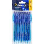 Набор шариковых ручек ЛЕНТА, синий, автоматические, 8шт Набор шариковых ручек ЛЕНТА, синий, автоматические, 8шт