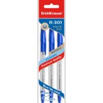 Набор шариковых ручек ERICHKRAUSE R-301 Classic Stick&Grip 1мм, синий, 3шт