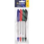 Набор шариковых ручек ЛЕНТА 4 цвета, 4шт