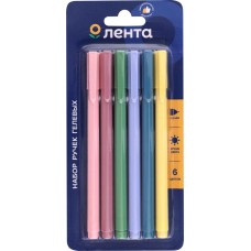 Набор гелевых ручек ЛЕНТА 6 цветов, 6шт в магазинах Лента