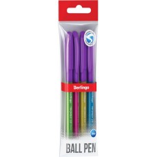 Набор шариковых ручек BERLINGO Triangle 110 Color 0,7мм, синий, 4шт в магазинах Лента