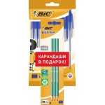 Набор канцелярский BIC ручки шариковые Cristal Original синие, 10шт + 4 карандаша Evolution Арт. 511037 Набор канцелярский BIC ручки шариковые Cristal Original синие, 10шт + 4 карандаша Evolution Арт. 511037