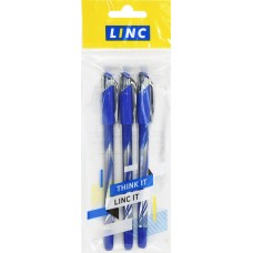 Набор шариковых ручек LINC Gliss cиний, 0,7мм, Арт. 162372, 3шт в магазинах Лента