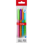 Набор шариковых ручек BERLINGO Triangle fuze stick синий, 0,5мм, в ассортименте, Арт. CBp_05218_4, 4шт