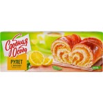 Рулет ЧЕРЕМУШКИ Сдобная Особа Лимонный, 400г Рулет ЧЕРЕМУШКИ Сдобная Особа Лимонный, 400г