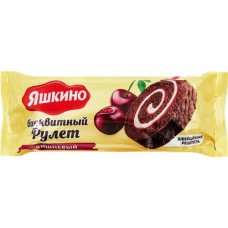 Рулет бисквитный ЯШКИНО Вишневый, 200г в магазинах Лента