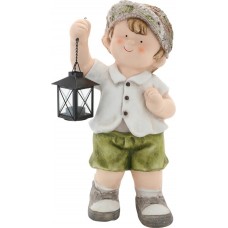 Фигура декоративная садовая Малыш с фонарем 41/45,5см, искусственный камень, в ассортименте, Арт. KS86-7A039A в магазинах Лента