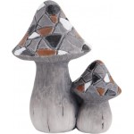 Фигура садовая Грибочки 17x12x20см и 16x13x18см, неглазурованная керамика, Арт. WD218158