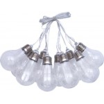 Гирлянда садовая на солнечной батарее GIARDINO CLUB Лампы Эдисона 10хLED 3,8м, Арт. 772984