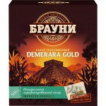 Сахар тростниковый БРАУНИ Dark demerara коричневый кусковой, 500г