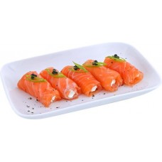 Рулетики из лосося Деликатесные, весовые в магазинах Лента