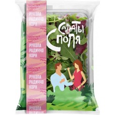 Салатный микс рукола, радиччо и корн, 75г в магазинах Лента