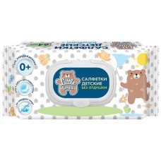 Салфетки влажные детские LITTLE TIMES без отдушки, 64шт в магазинах Лента