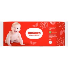 Салфетки влажные детские HUGGIES Ultra Comfort с алоэ, 56шт в магазинах Лента