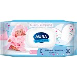 Салфетки влажные детские AURA Ultra comfort с экстрактом алоэ и витамином Е, 100шт Салфетки влажные детские AURA Ultra comfort с экстрактом алоэ и витамином Е, 100шт