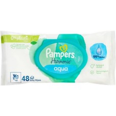 Салфетки влажные детские PAMPERS Harmonie Aqua, 48шт в магазинах Лента